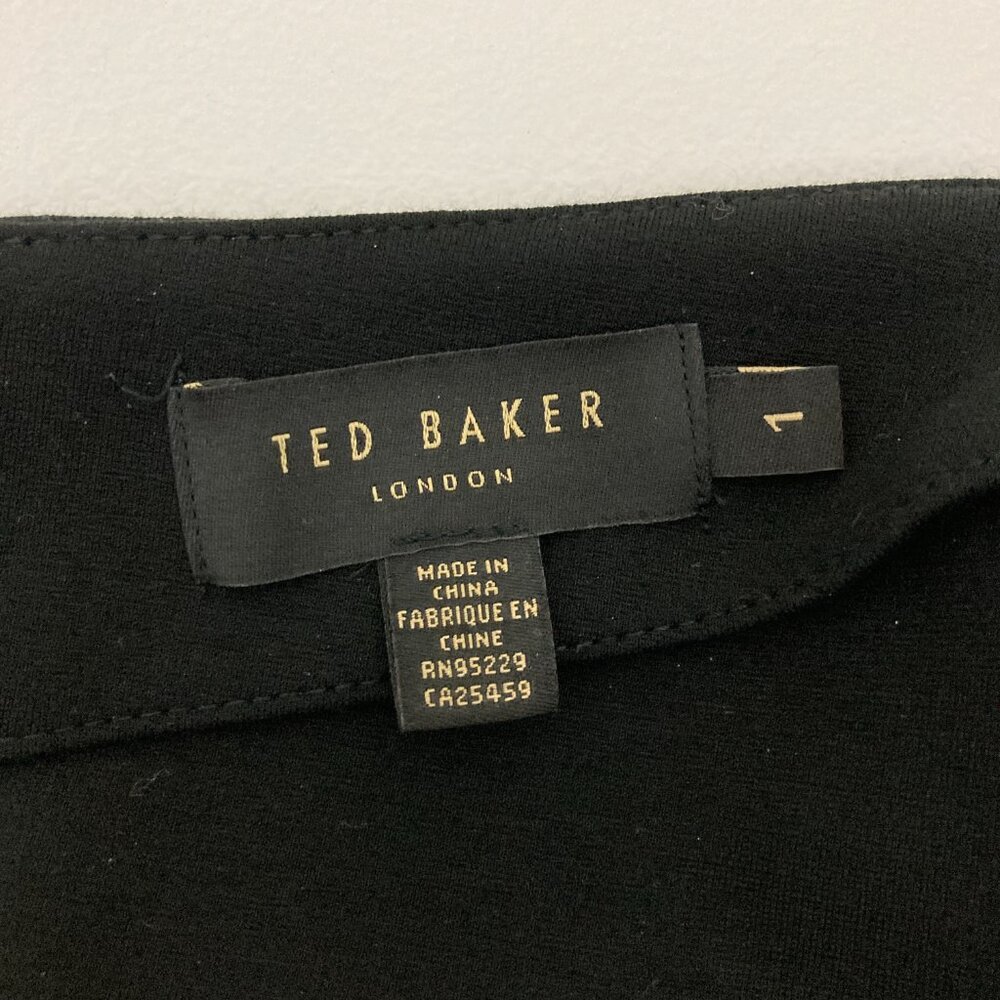 Ted Baker Iryne Bell Sleeved Bardot Top‎ Size 1 or US 4 Black Off The Shoulder - Picture 9 of 10